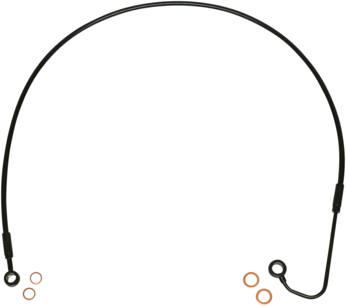 Magnum SBB1408-36 Black Coated XR Stainless Upper Front Brake Line Kit with Black Fittings - 41-1/4in. Total Length
