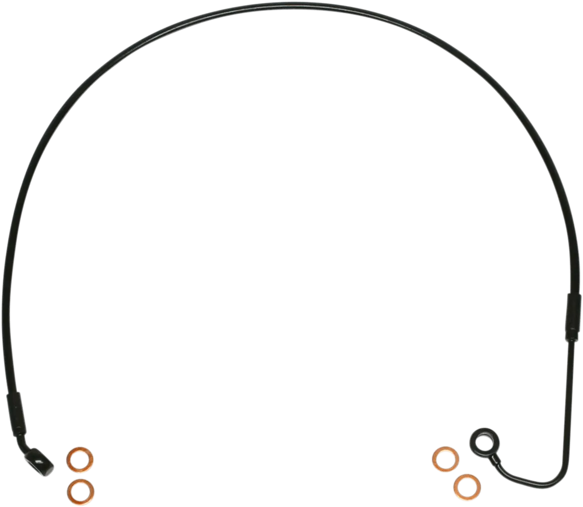 Magnum SBB1410-34 Black Coated XR Stainless Upper Front Brake Line Kit with Black Fittings - 39-1/4in. Total Length