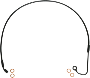 Magnum SBB1410-34 Black Coated XR Stainless Upper Front Brake Line Kit with Black Fittings - 39-1/4in. Total Length