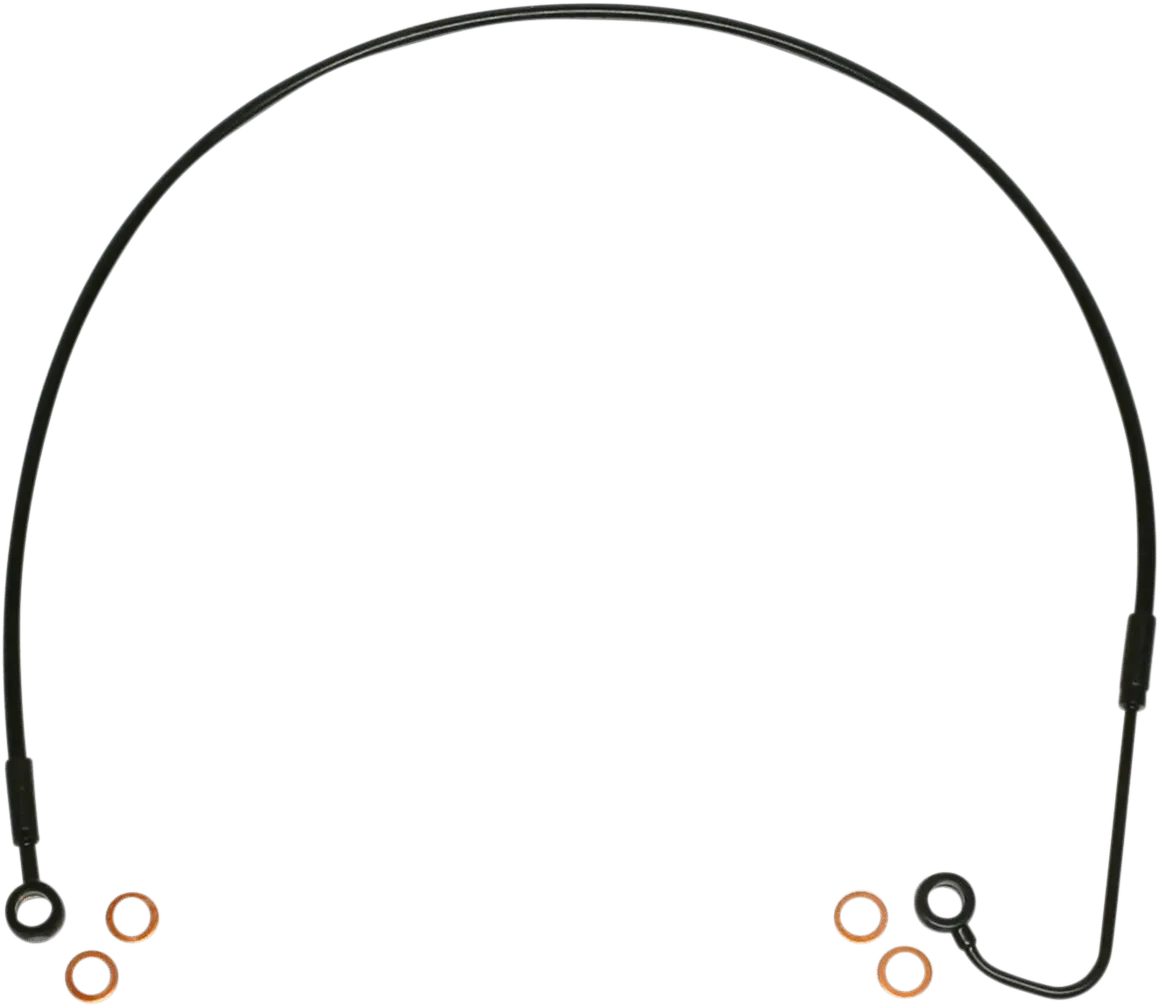Magnum SBB1411-36 Black Coated XR Stainless Upper Front Brake Line Kit with Black Fittings - 40-11/16in. Total Length