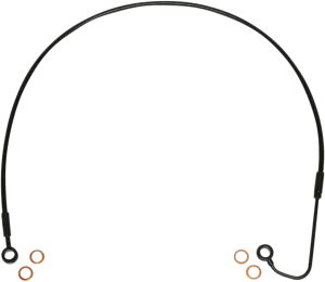 Magnum SBB1411-36 Black Coated XR Stainless Upper Front Brake Line Kit with Black Fittings - 40-11/16in. Total Length