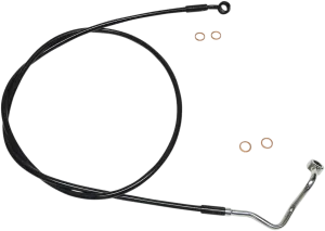 Magnum SBB1414-73 Black Coated XR Stainless Upper Front Brake Line Kit with Black Fittings - 64in. Total Length
