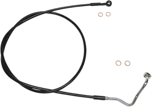 Magnum SBB1415-63 Black Coated XR Stainless Upper Front Brake Line Kit with Black Fittings - 64in. Total Length