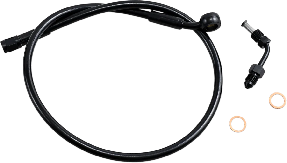 Magnum SBB1501-24 Black Coated XR Stainless Upper Front Brake Line Kit with Black Fittings - 24in. Total Length