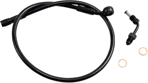 Magnum SBB1501-24 Black Coated XR Stainless Upper Front Brake Line Kit with Black Fittings - 24in. Total Length