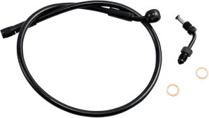 Magnum SBB1501-25 Black Coated XR Stainless Upper Front Brake Line Kit with Black Fittings - 25in. Total Length