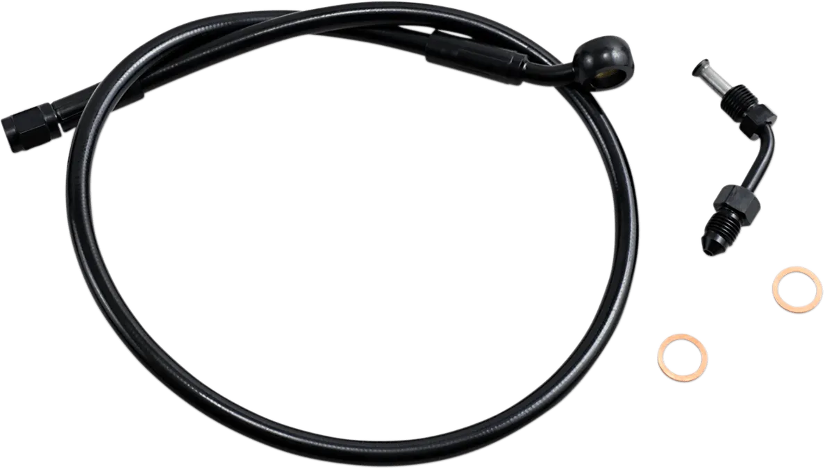 Magnum SBB1501-25 Black Coated XR Stainless Upper Front Brake Line Kit with Black Fittings - 25in. Total Length
