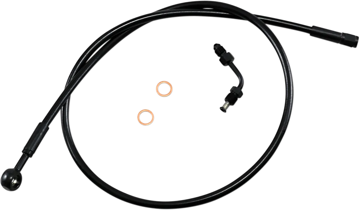 Magnum SBB1506-36 Black Coated XR Stainless Upper Front Brake Line Kit with Black Fittings - 36in. Total Length