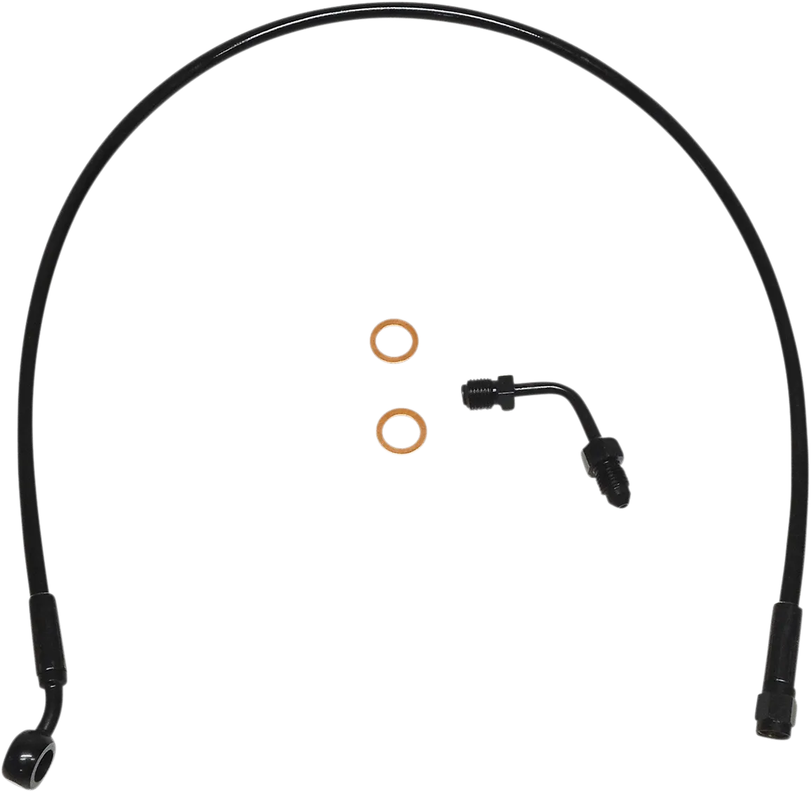 Magnum SBB1507-26 Black Coated XR Stainless Upper Front Brake Line Kit with Black Fittings  - 22in. Total Length