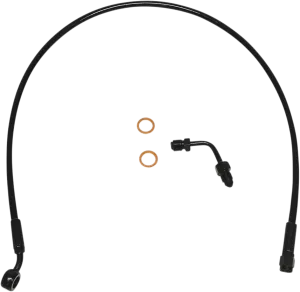 Magnum SBB1507-28 Black Coated XR Stainless Upper Front Brake Line Kit with Black Fittings  - 22in. Total Length