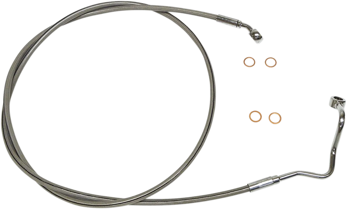 Magnum SSC1414-67 Clear Coated XR Stainless Upper Front Brake Line Kit - 64in. Total Length