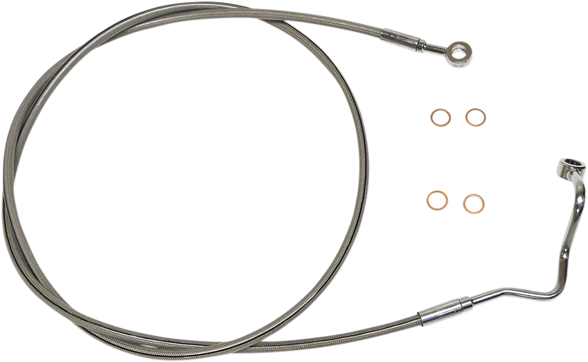 Magnum SSC1415-63 Clear Coated XR Stainless Upper Front Brake Line Kit - 64in. Total Length