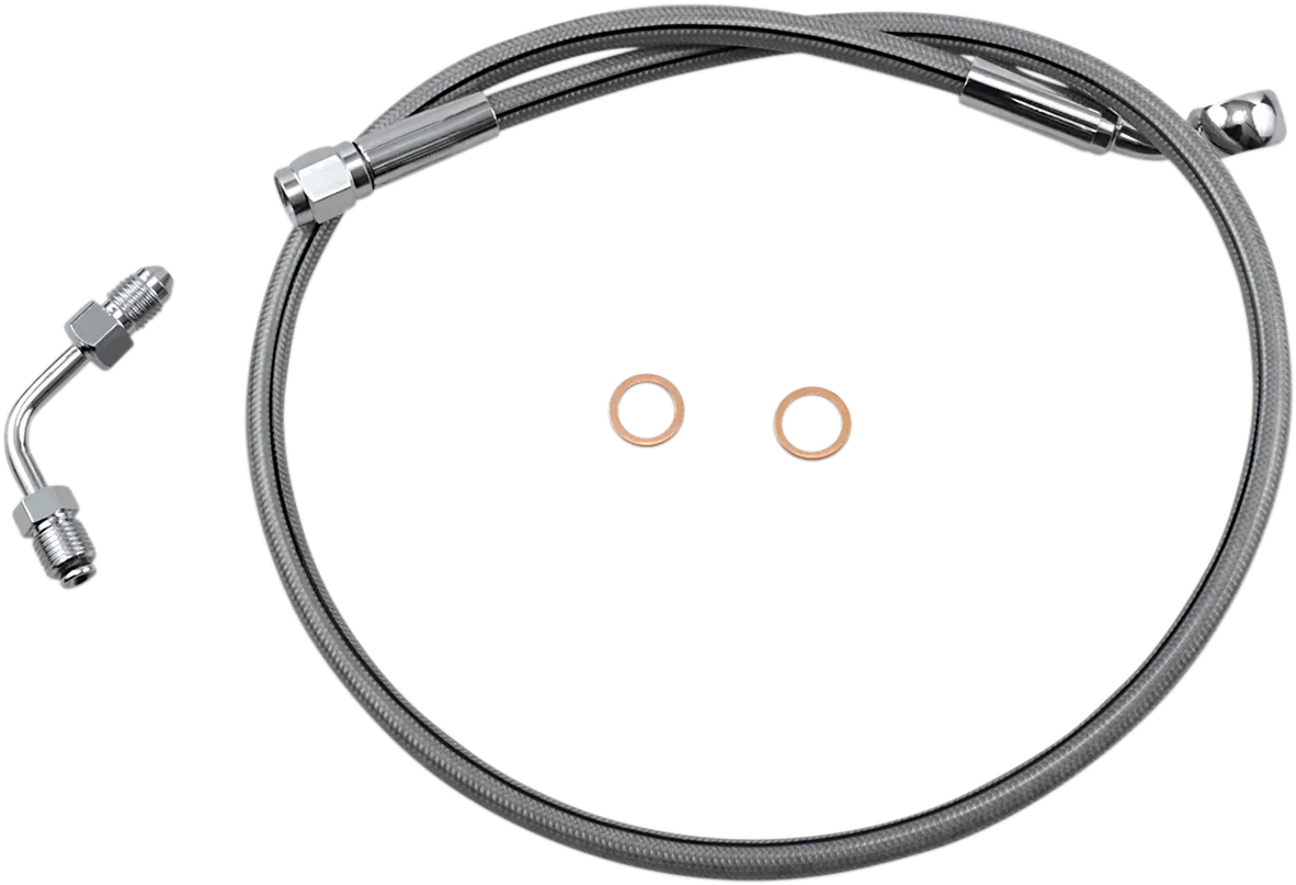 Magnum SSC1501-28 Clear Coated XR Stainless Upper Front Brake Line Kit - 28in. Total Length