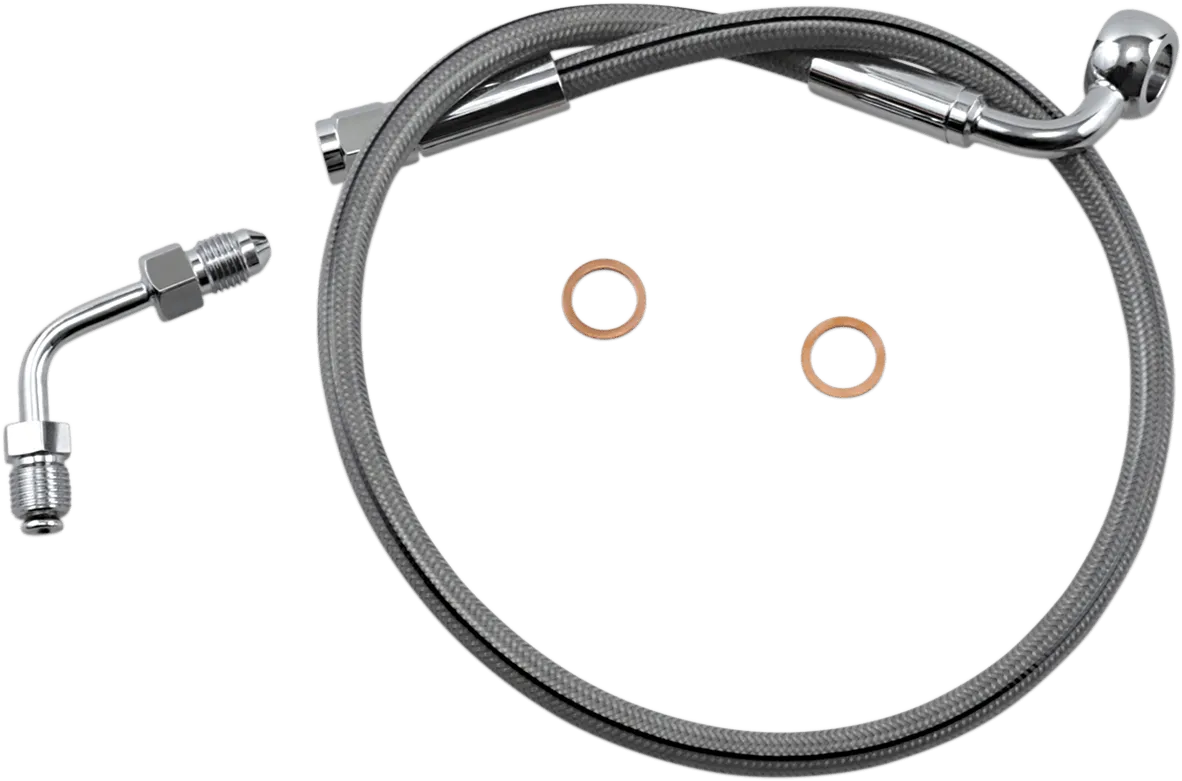 Magnum SSC1502-25 Clear Coated XR Stainless Upper Front Brake Line Kit - 23in. Total Length