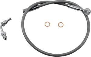 Magnum SSC1506-28 Clear Coated XR Stainless Upper Front Brake Line Kit - 28in. Total Length