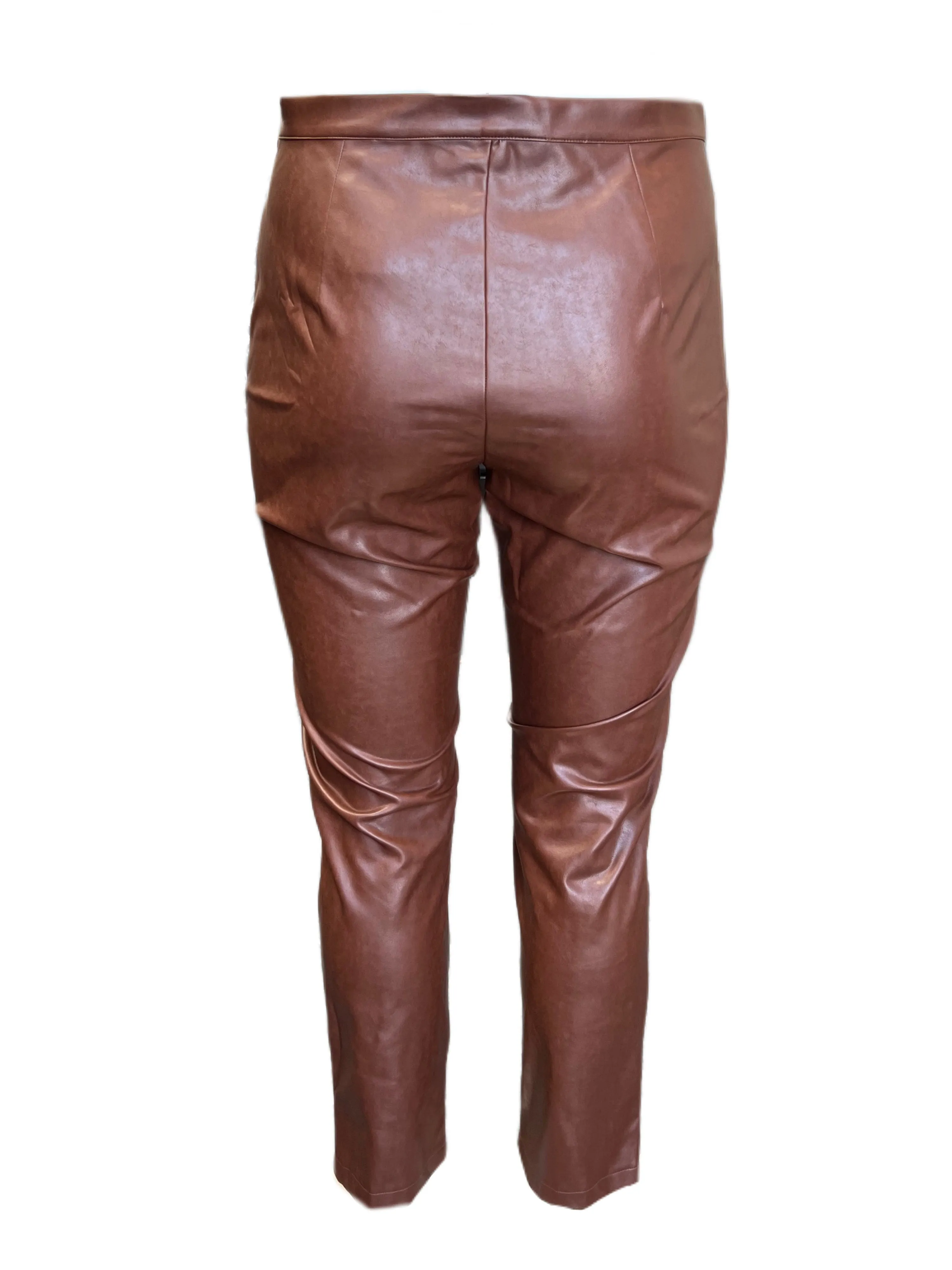 Marina Rinaldi Women's Brown Reims Straight Leg Pants NWT