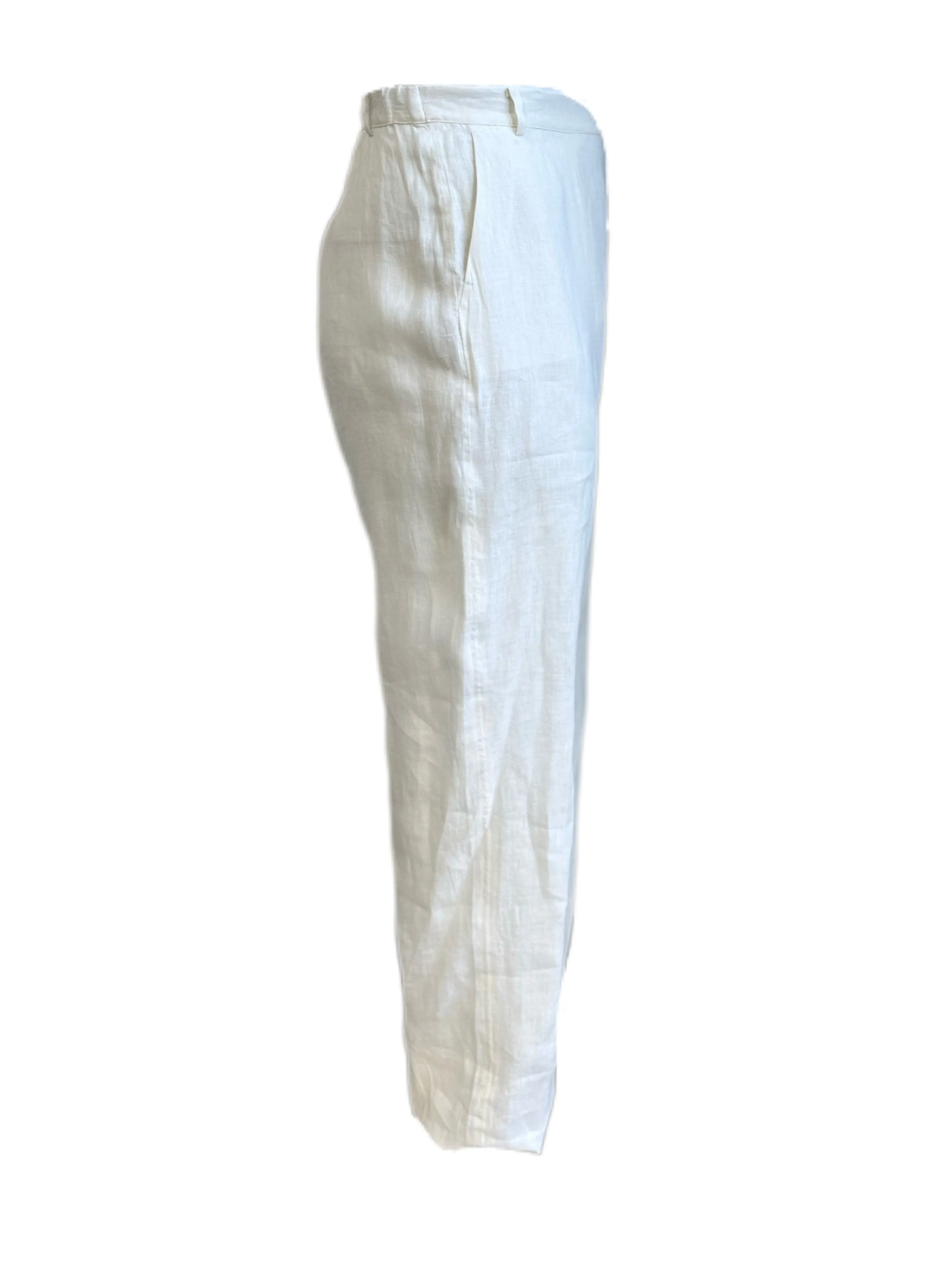 Marina Rinaldi Women's White Rigoly Straight Leg Pants Size 20W/29 NWT