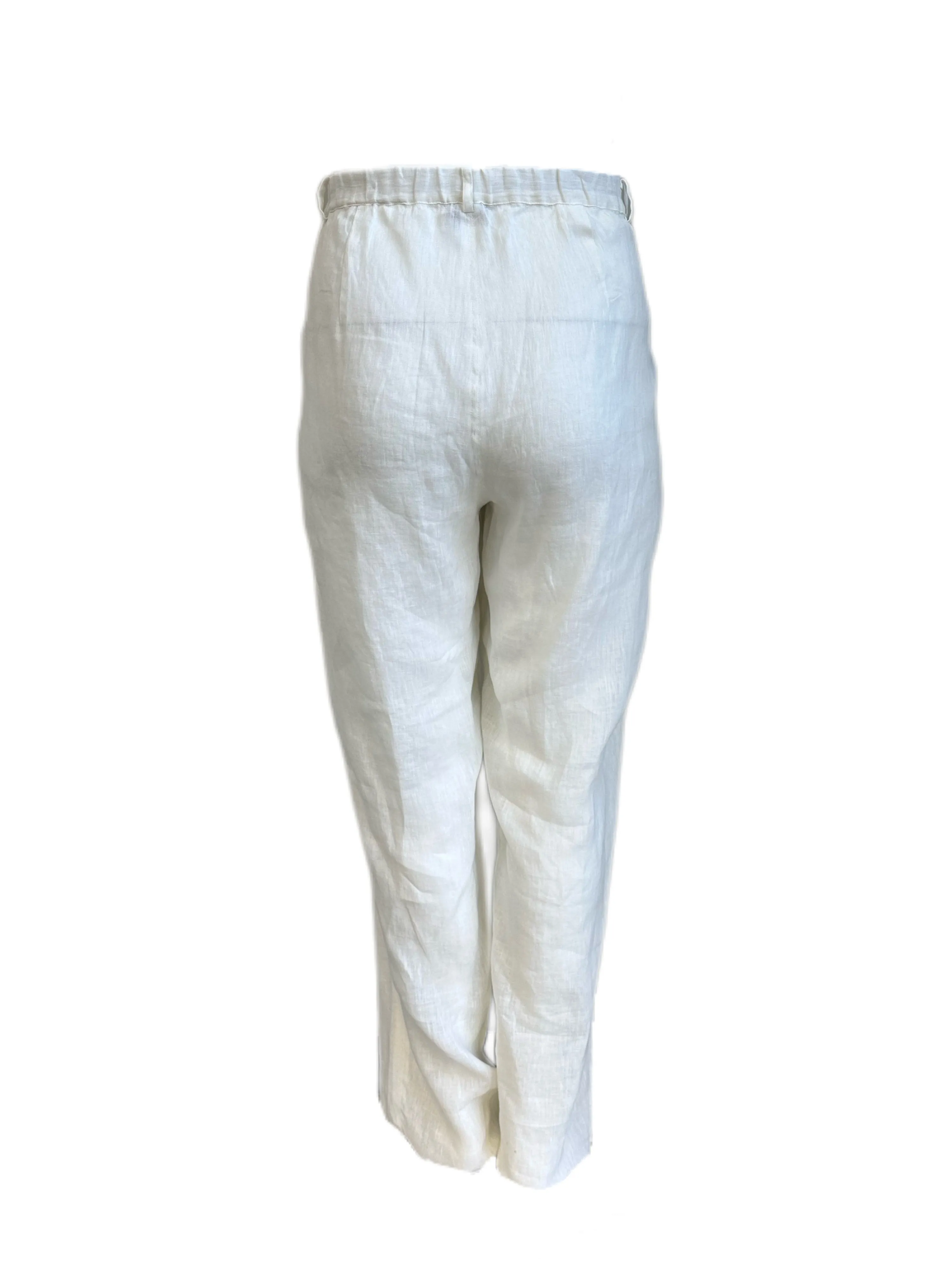 Marina Rinaldi Women's White Rigoly Straight Leg Pants Size 20W/29 NWT