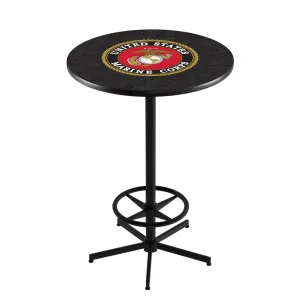 Marines EGA Pub Table with Foot Rest*