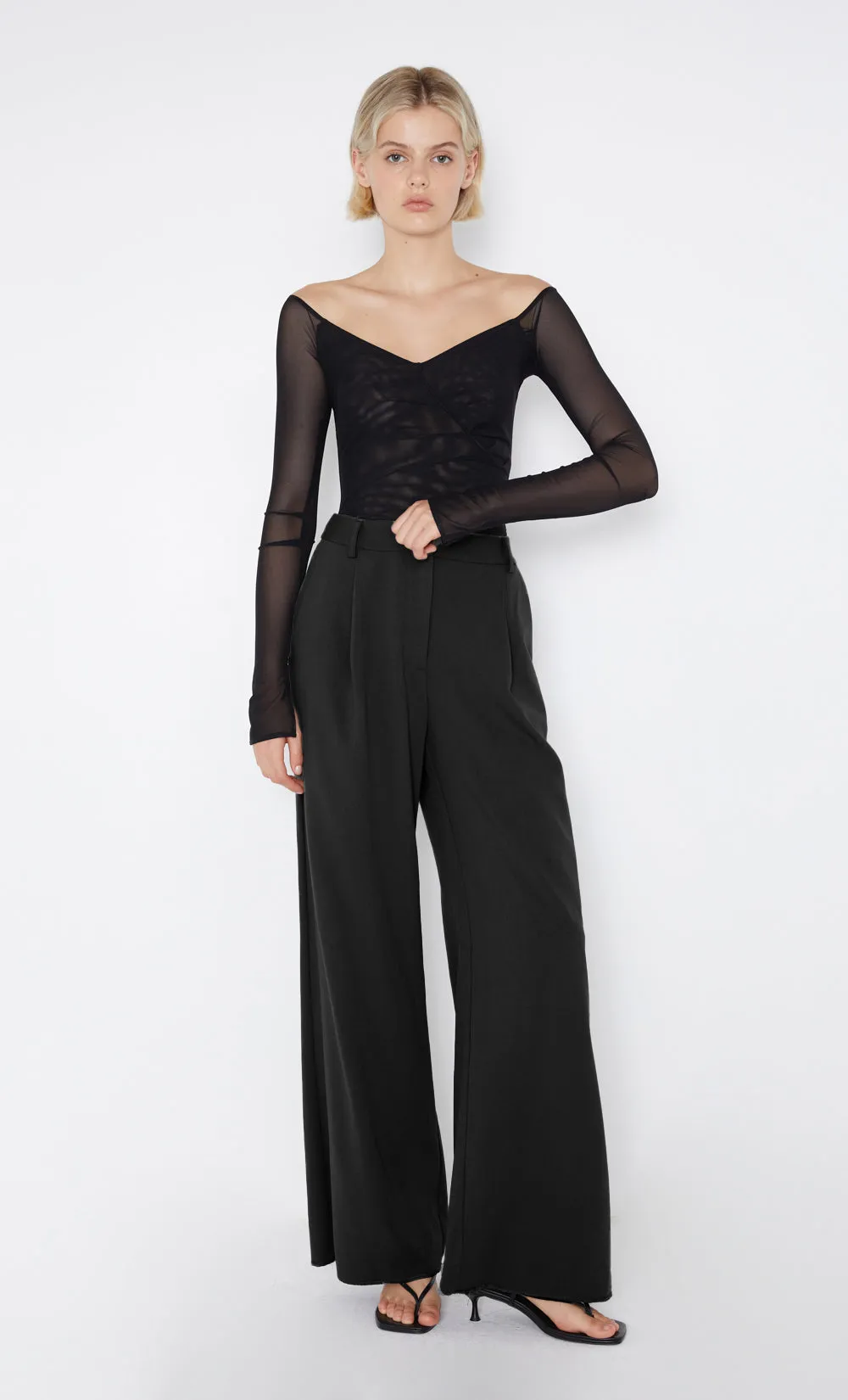 MARISSA STRAIGHT PANT - BLACK