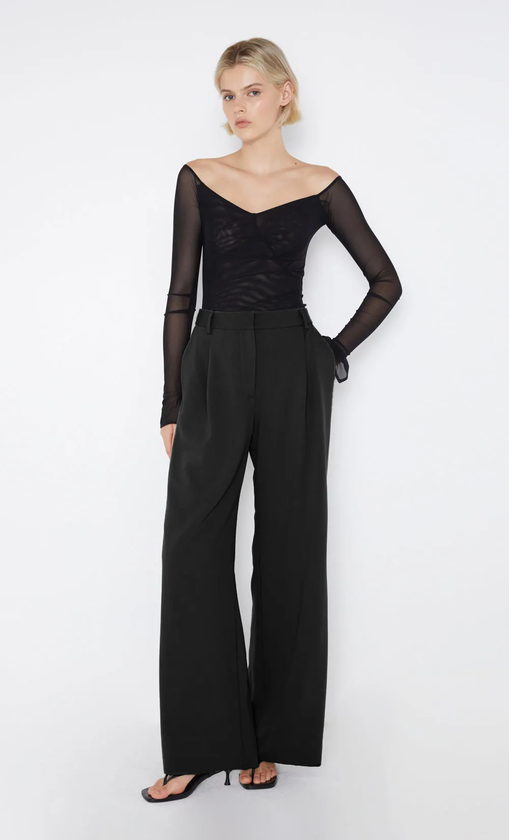 MARISSA STRAIGHT PANT - BLACK