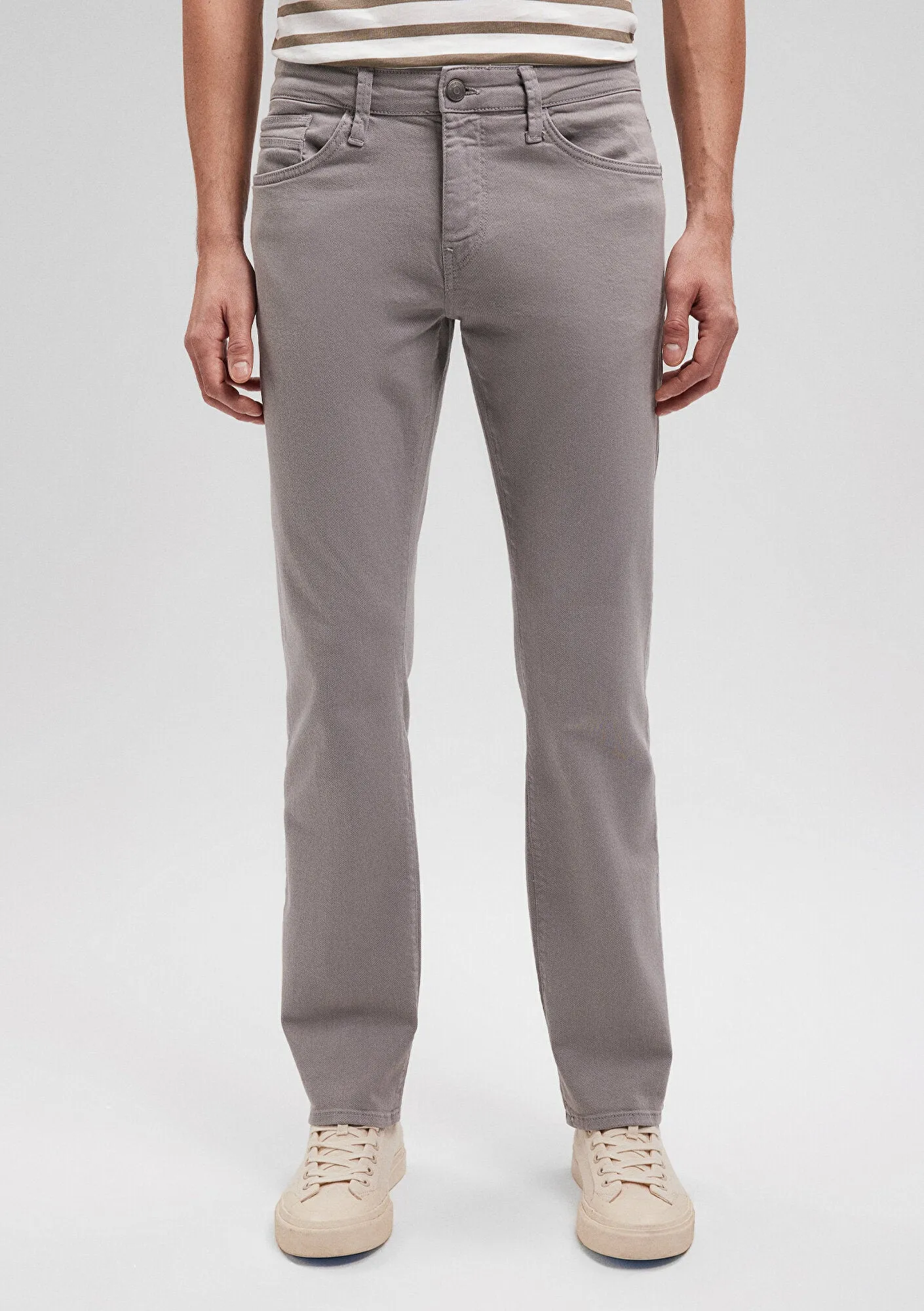 Martin Grey Flannel Comfort Gabardine Pants