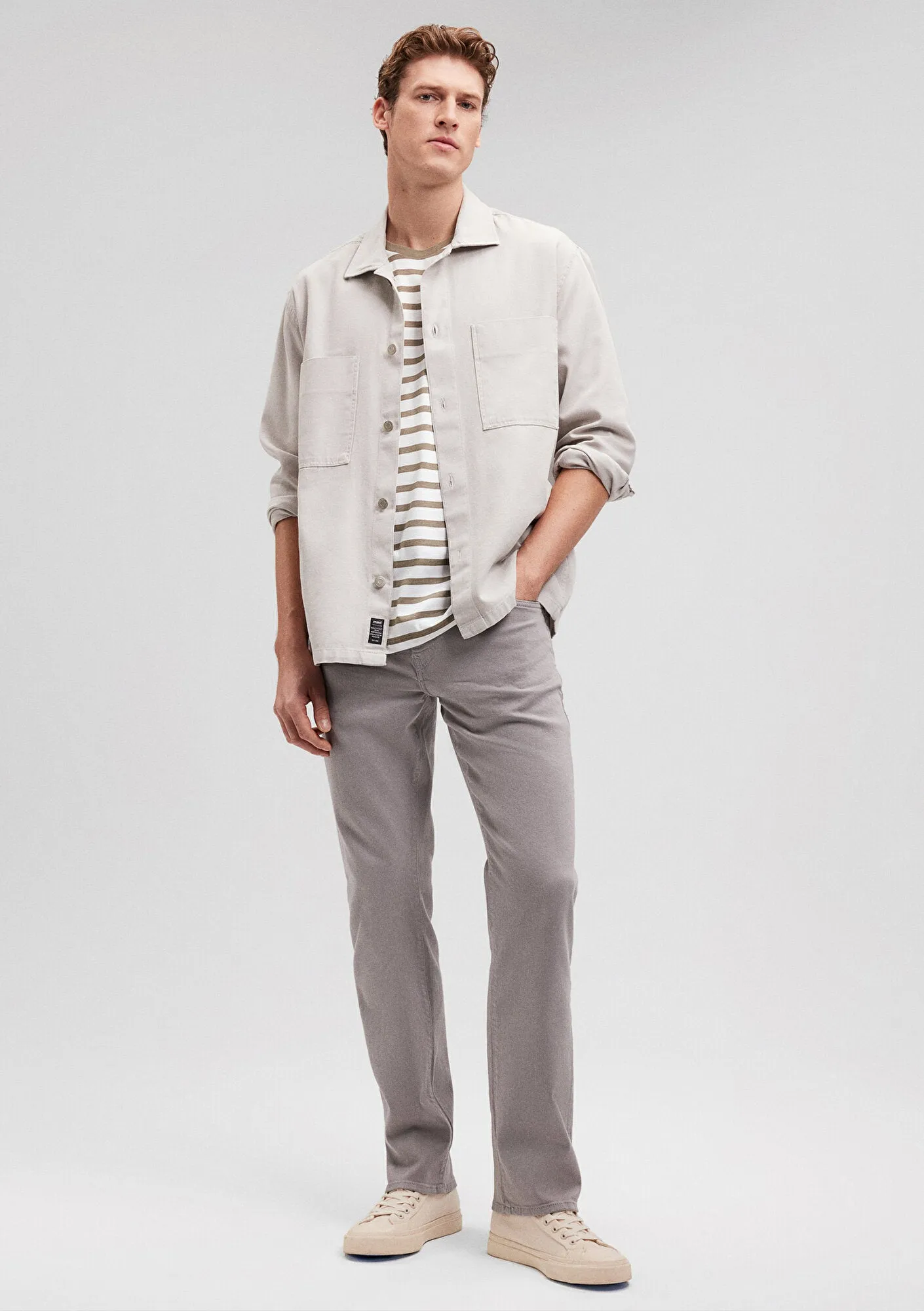 Martin Grey Flannel Comfort Gabardine Pants