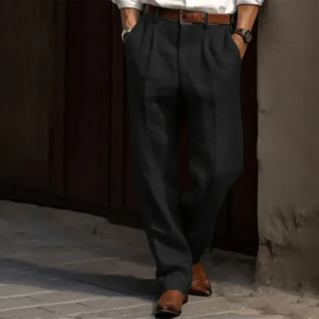 Men's Formal Work Wide Leg Pants | Low Rise
