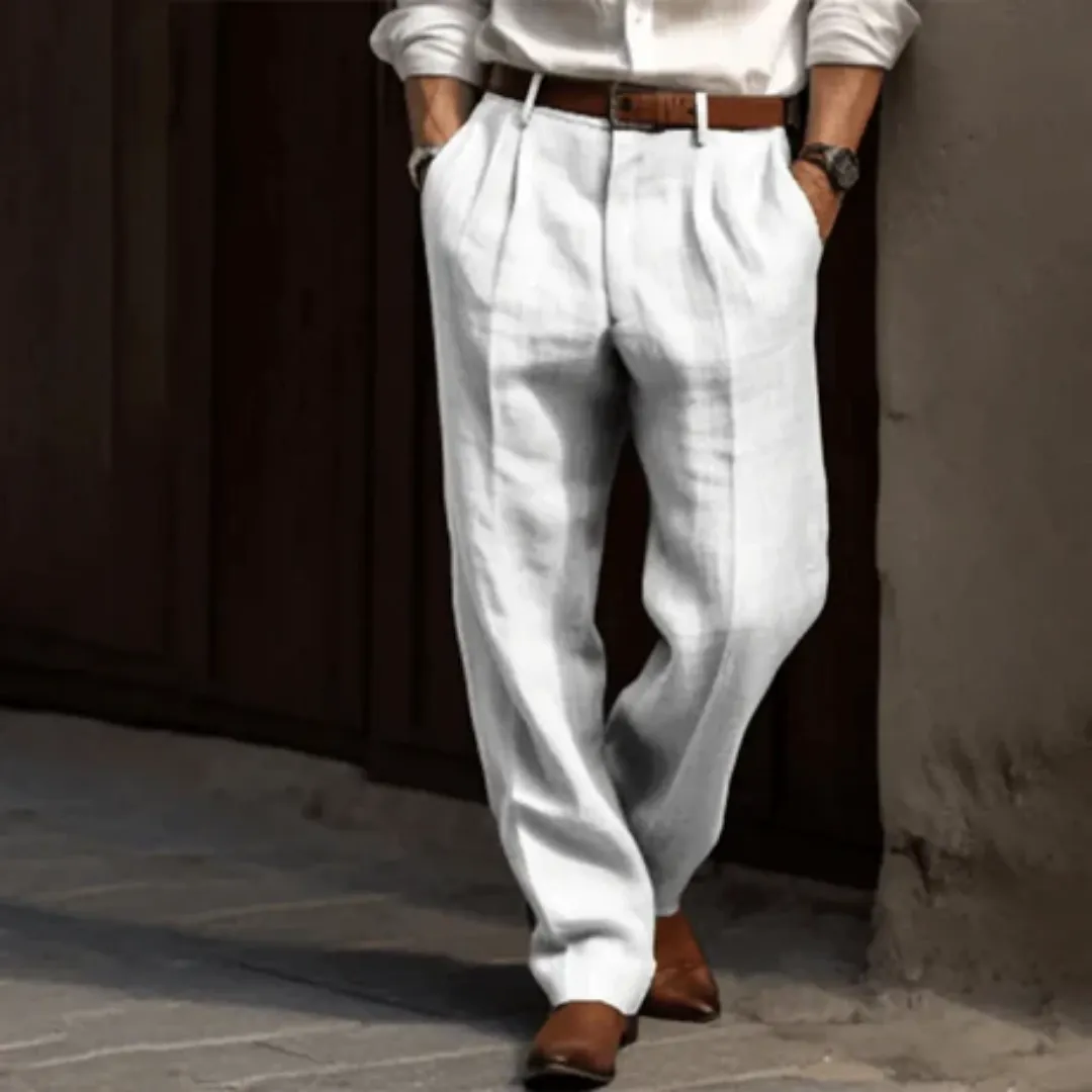 Men's Formal Work Wide Leg Pants | Low Rise