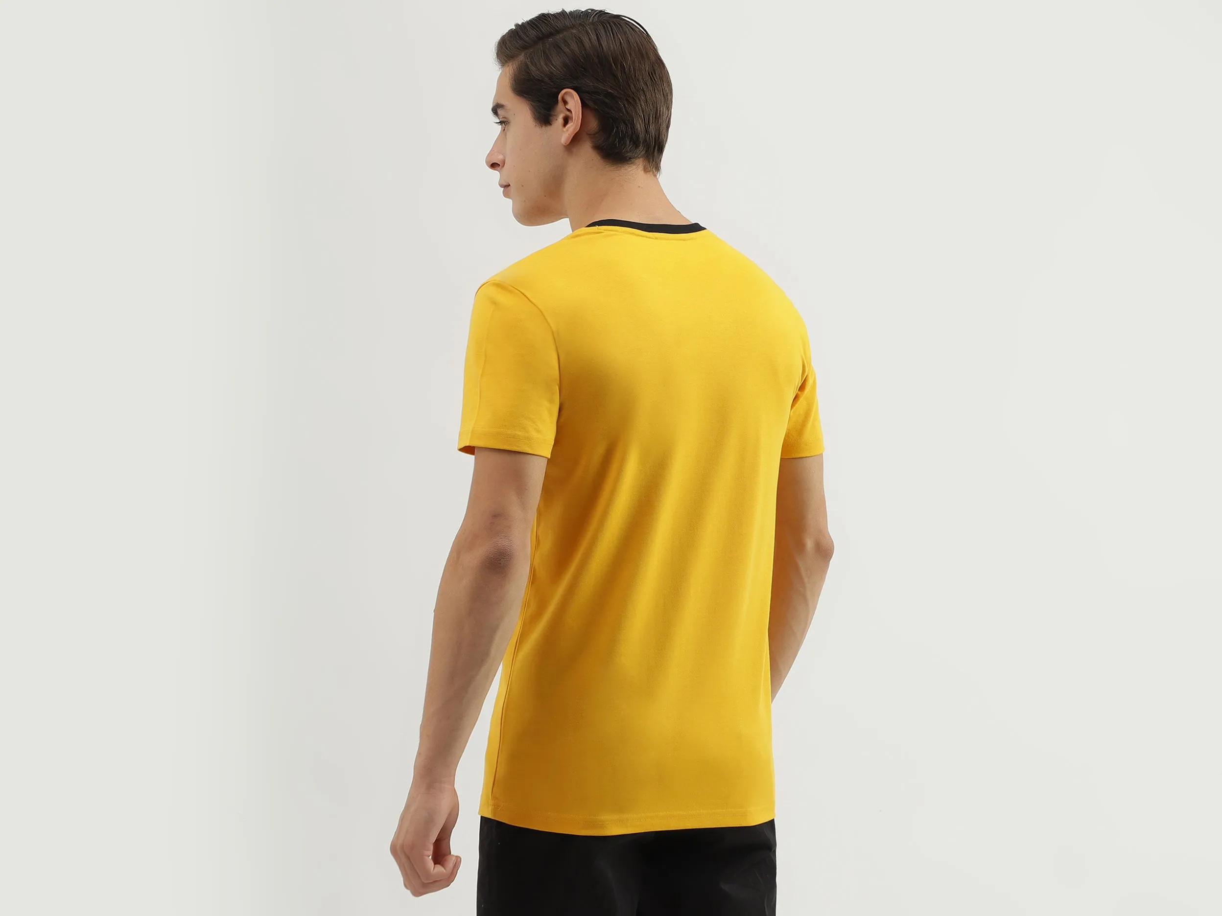 Men's Regular Fit Crew Neck Brand Logo T-Shirt