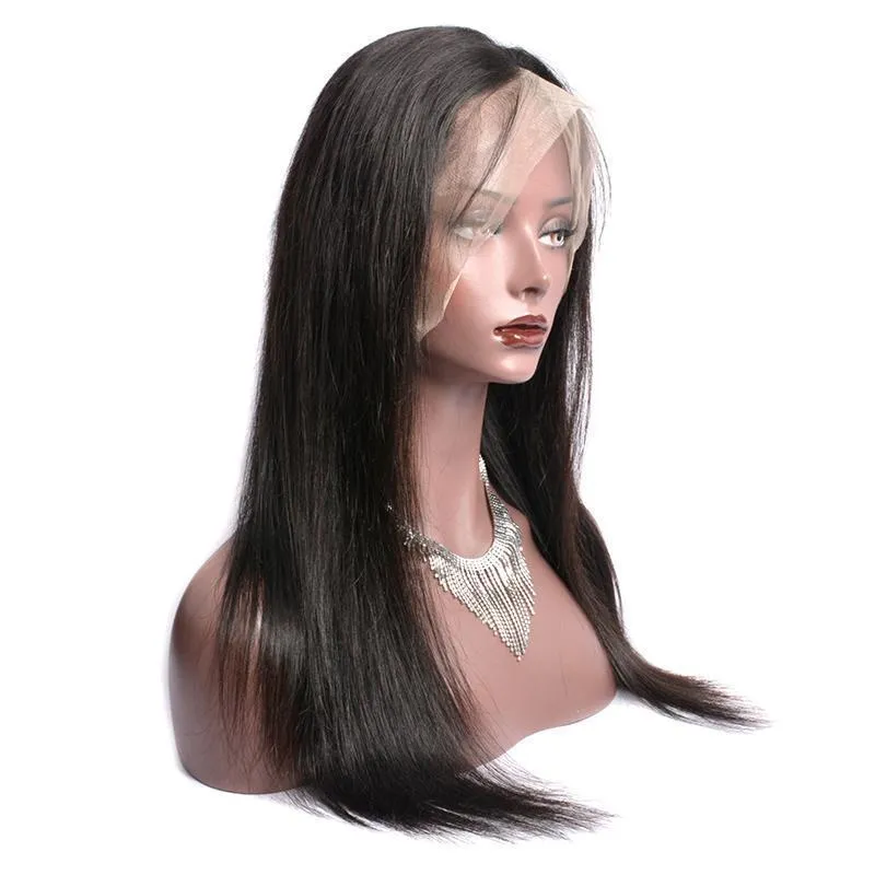 Modern Show 13x6 Transparent Lace Wigs Indian Straight Remy Human Hair With Baby Hair