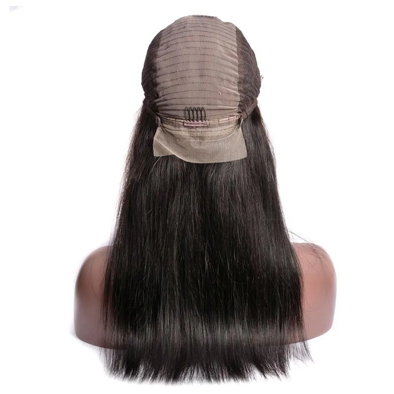 Modern Show 13x6 Transparent Lace Wigs Indian Straight Remy Human Hair With Baby Hair