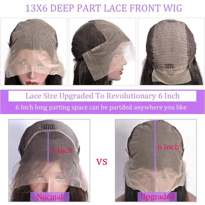 Modern Show 13x6 Transparent Lace Wigs Indian Straight Remy Human Hair With Baby Hair