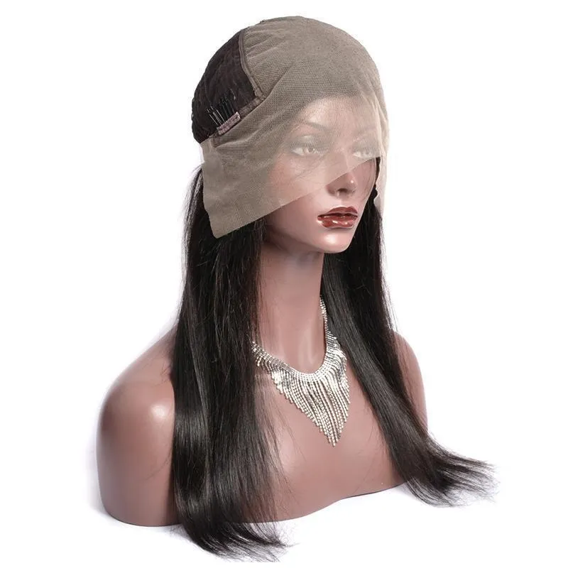 Modern Show 13x6 Transparent Lace Wigs Indian Straight Remy Human Hair With Baby Hair