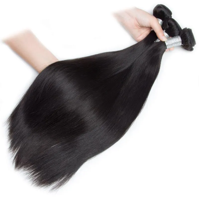 Modern Show Unprocessed Natural Black Indian Remy Straight Human Hair Weave 1 Bundle Deal