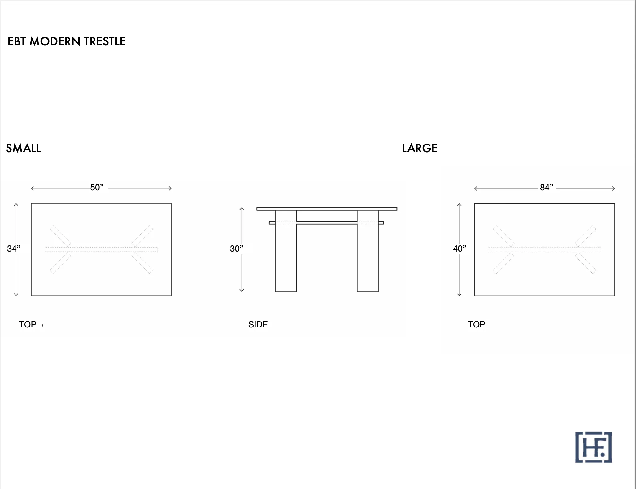 Modern Trestle Table