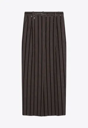 Monili Stripe Midi Skirt