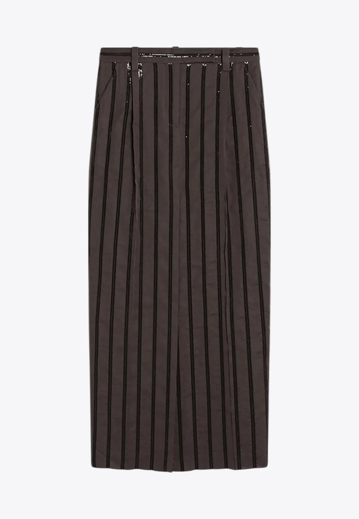 Monili Stripe Midi Skirt