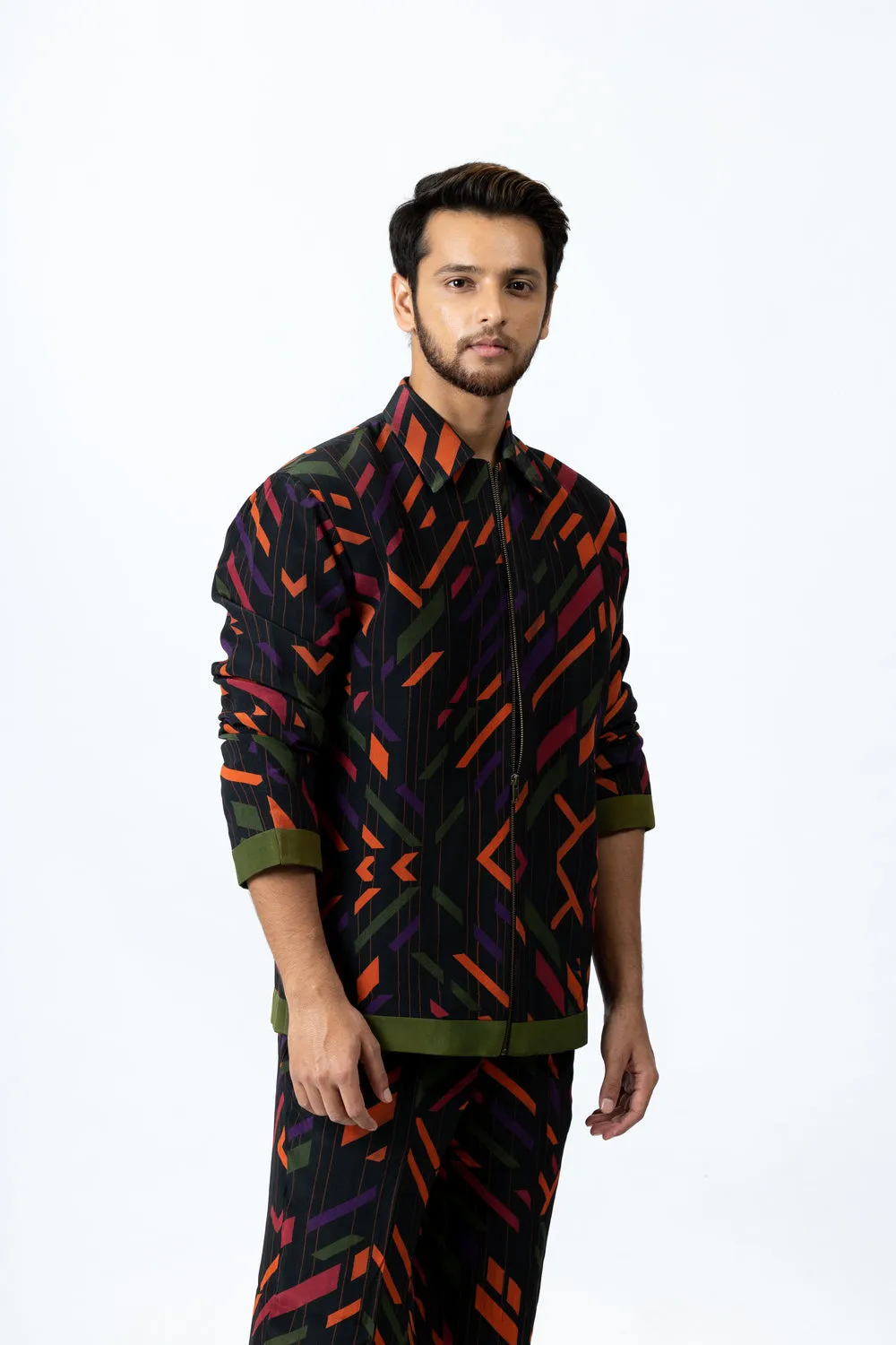 Multi-Colour Bomber Jacket and Pants