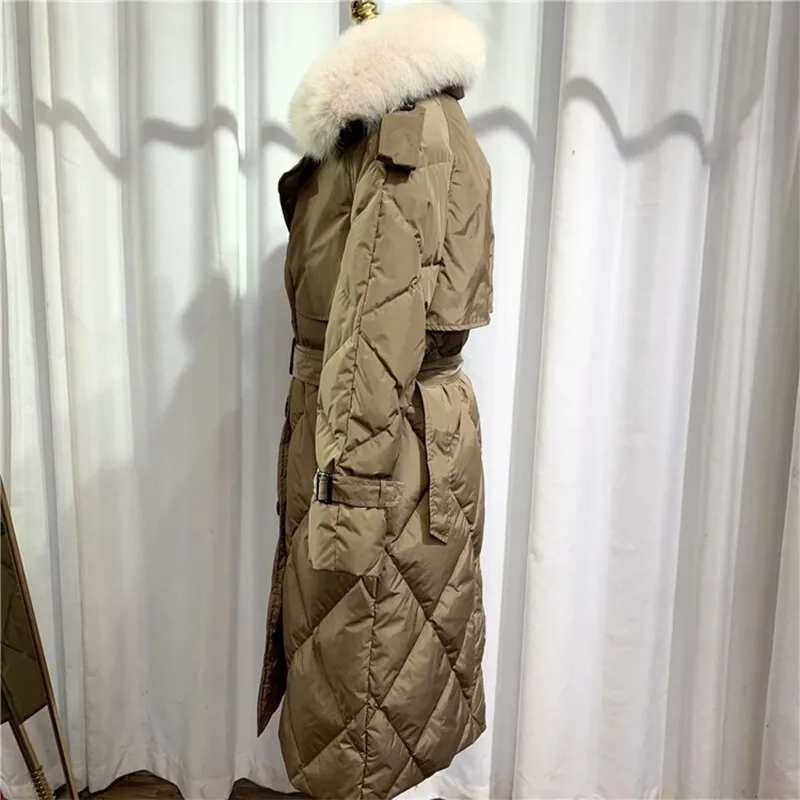 Natural Fur Long Duck Down Parka
