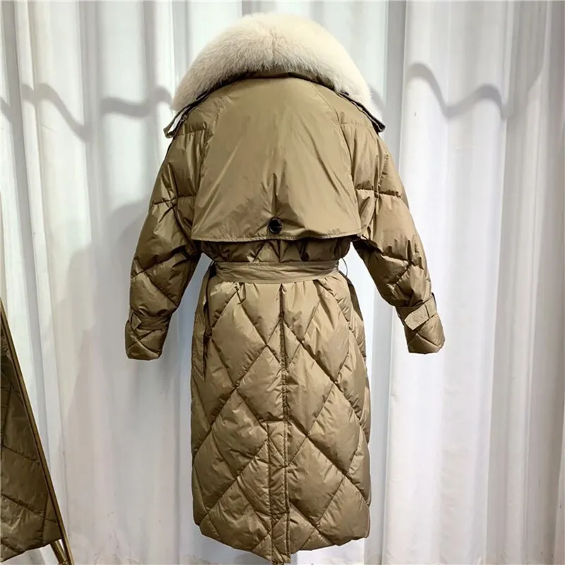 Natural Fur Long Duck Down Parka