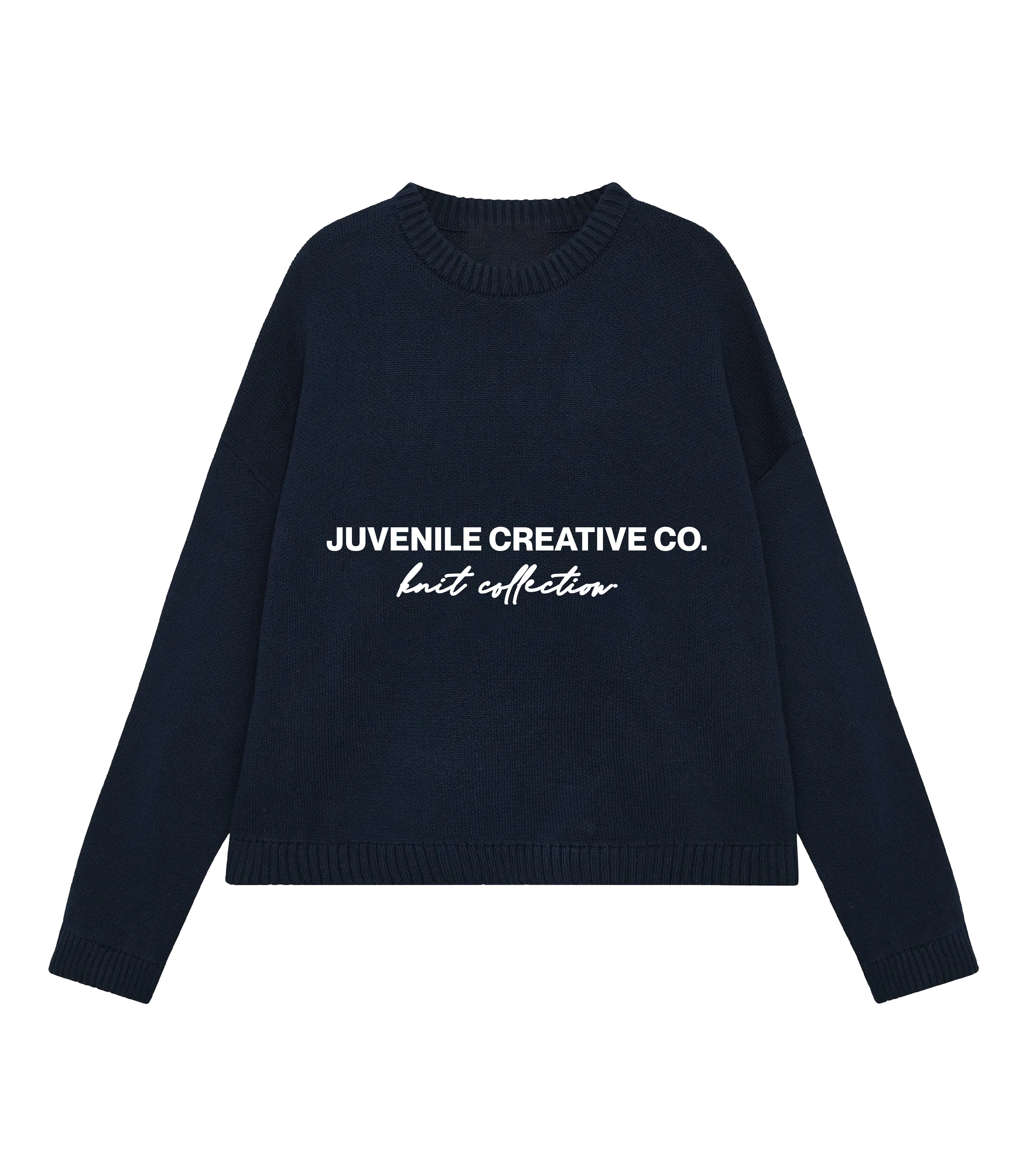 NAVY BLUE KNIT SWEATER