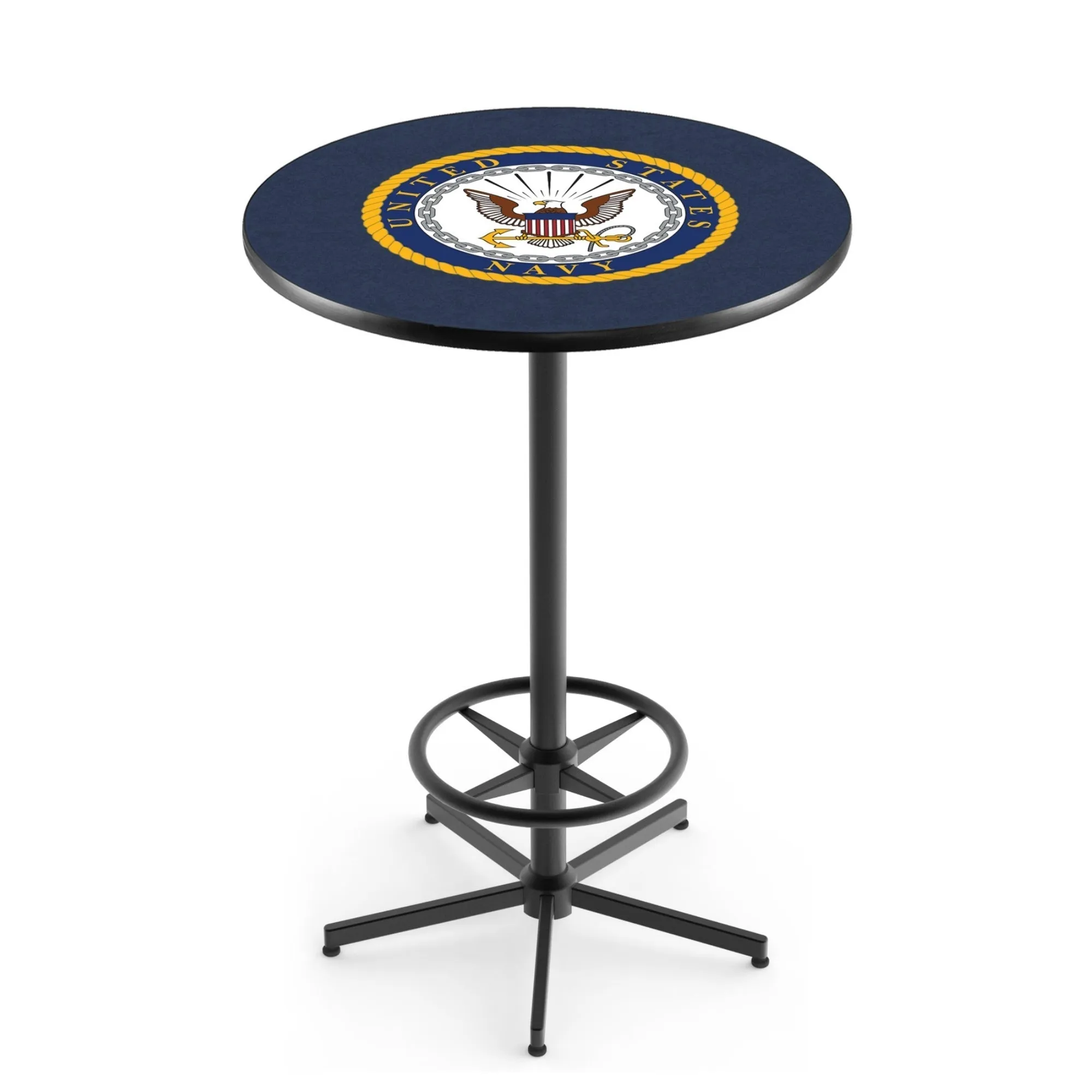 Navy Eagle Pub Table with Foot Rest*