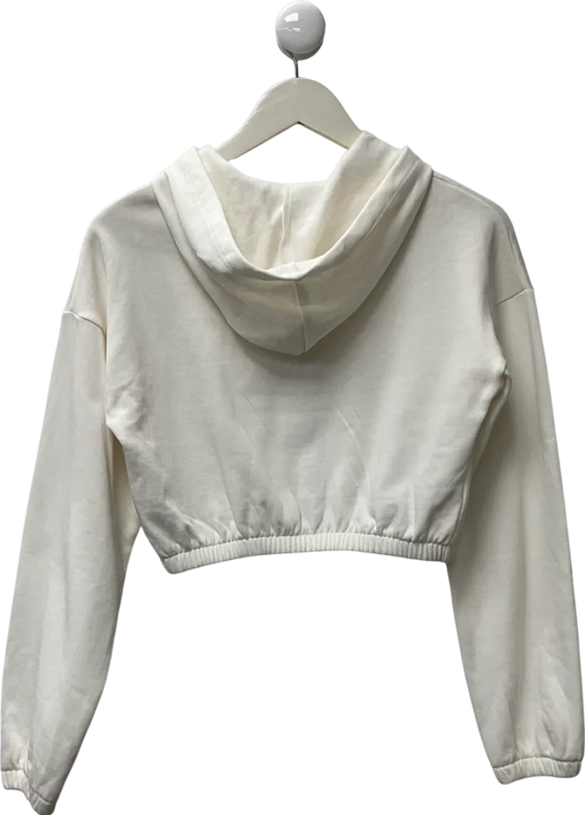 NLY trend White Cropped Zip Hoodie UK S