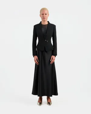 Noir Bamboo-Clasp Blazer