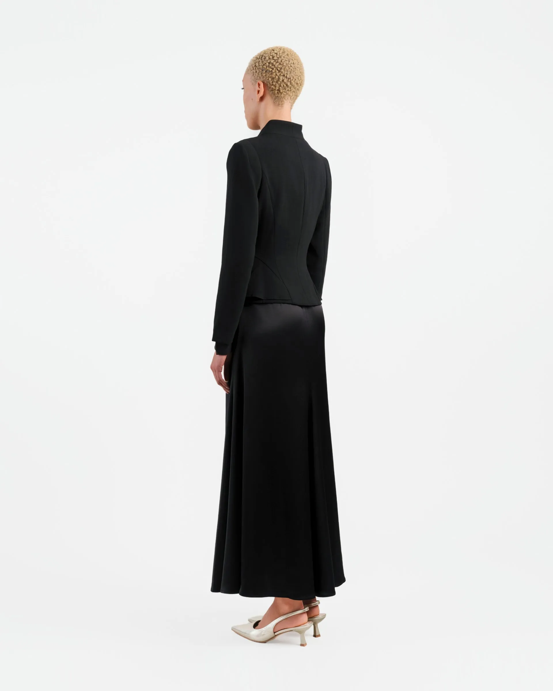 Noir Bamboo-Clasp Blazer