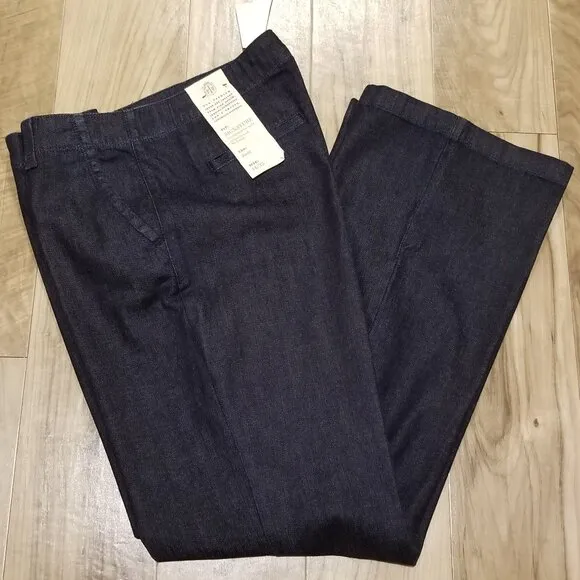 NWT Talbots Premium Indigo Jeans Womens Size 14x32 Signature Boot Cut Dark Denim