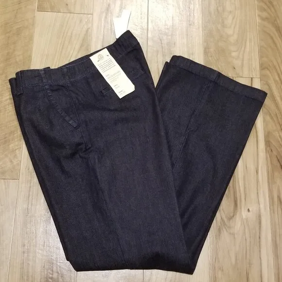 NWT Talbots Premium Indigo Jeans Womens Size 14x32 Signature Boot Cut Dark Denim
