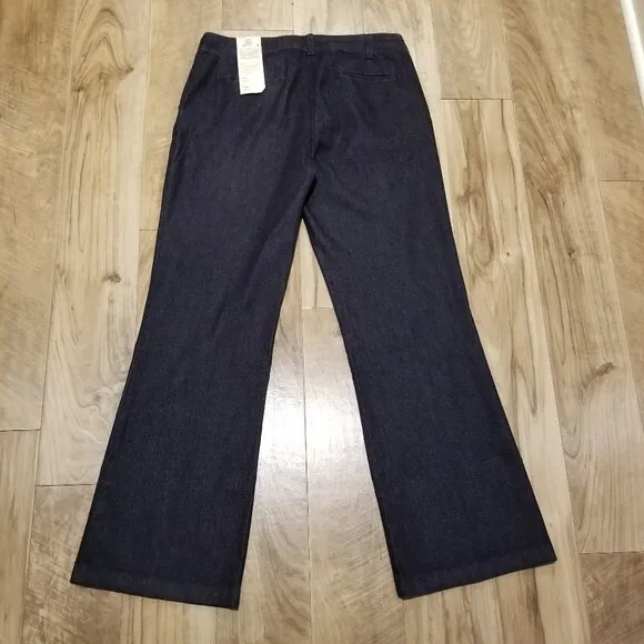 NWT Talbots Premium Indigo Jeans Womens Size 14x32 Signature Boot Cut Dark Denim