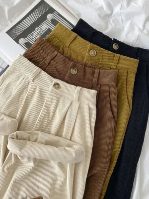 Obsidian Phoenix Vintage Corduroy Wide-Leg Pants